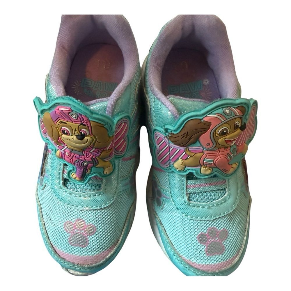 Paw Patrol Sneakers - Aqua and Pink Size 10